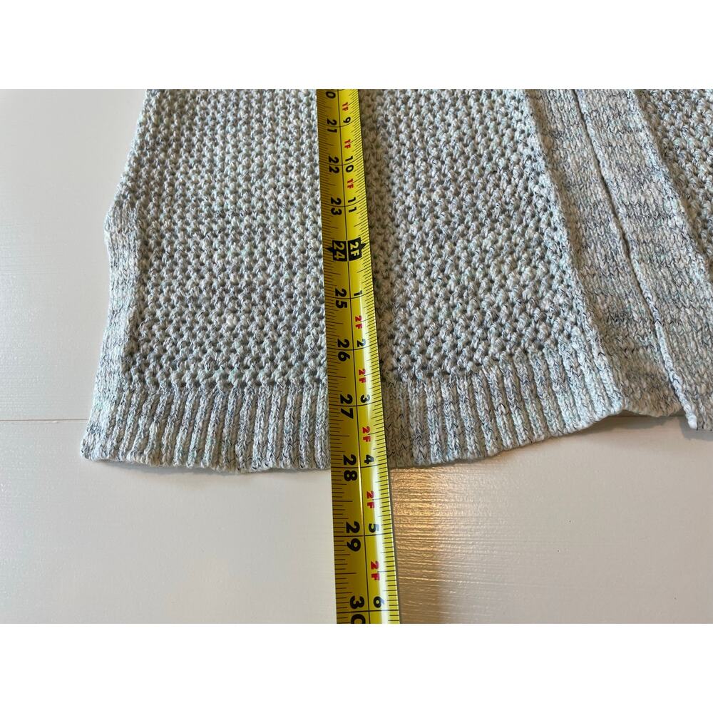J. Jill Wearever Open Front Cardigan Knit Sweater Sz SP Open Weave 3/4 Sleeves - Picture 9 of 9